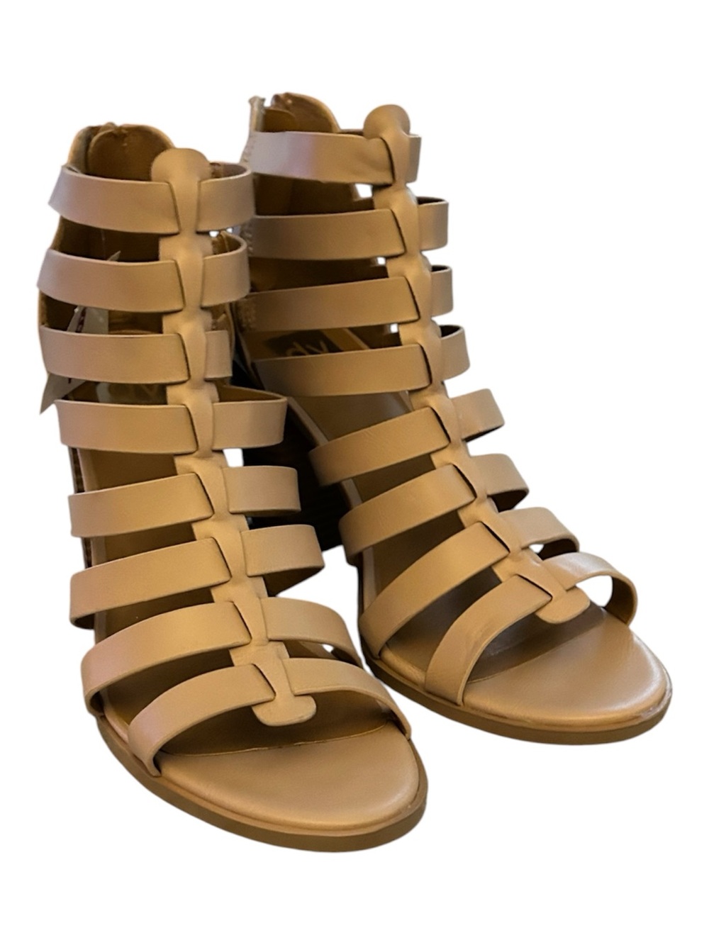 Dolce Vita Strappy Cage Tan Sandals